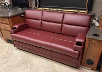 Red EZ Sleeper jackknife sofa install