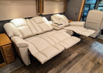 reclined RV Theater Sofa inside an RV