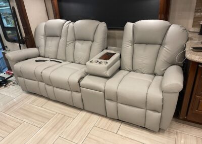 Dutchboy RV Theater Sofa install inside a customer's motorhome